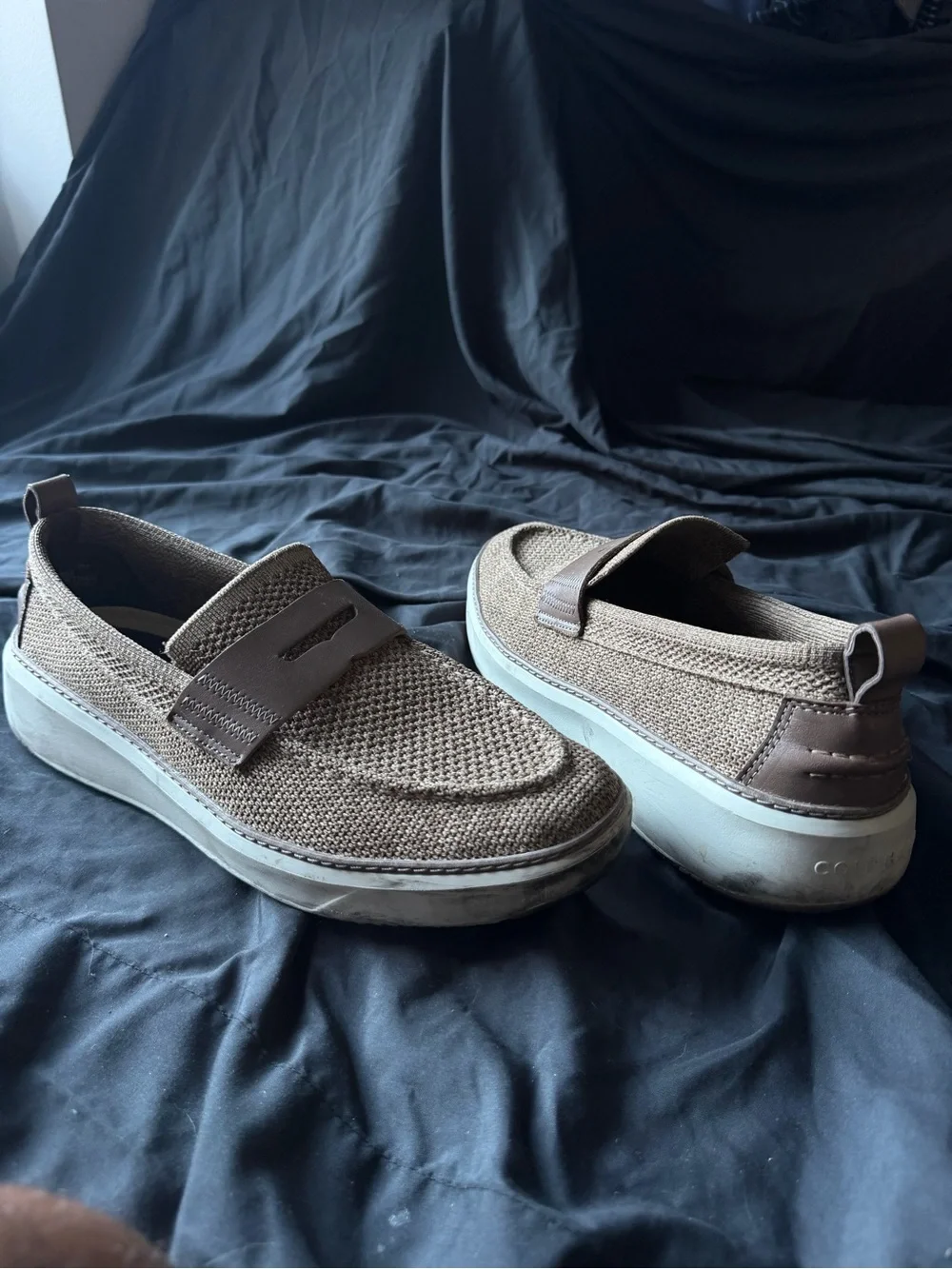 Cole Haan Men's Slip-On Knit Loafers in Brown by